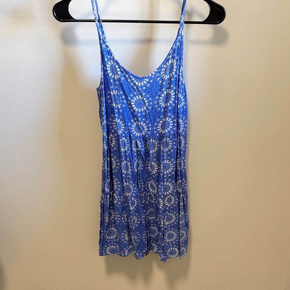 Blue Floral Mini Dress